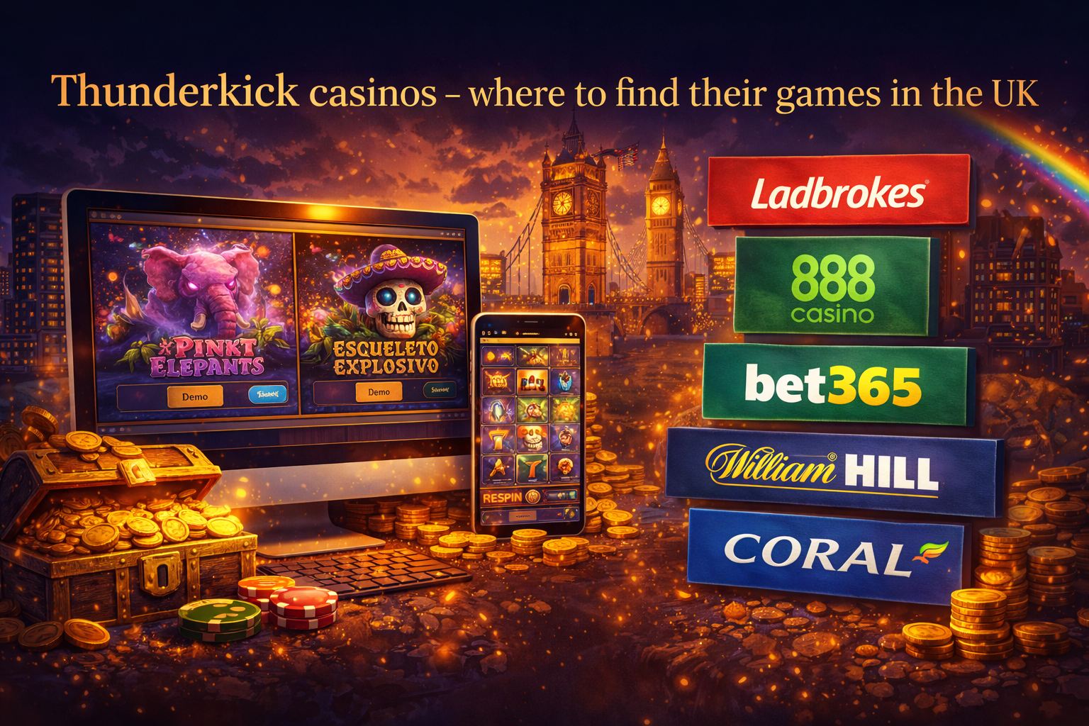Thunderkick casinos — where to find their games in the UK